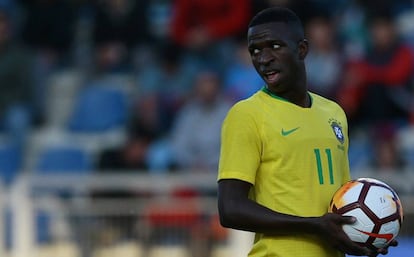 Vinicius Júnior, con Brasil sub-20. 