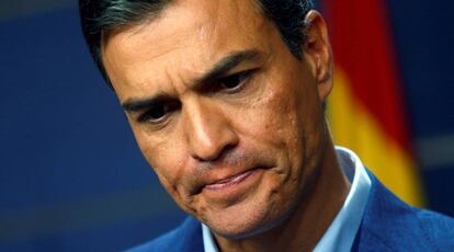 Pedro Sánchez, en una comparecencia en el Congreso.