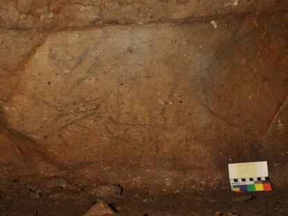 Pinturas encrontradas en las cuevas de Tricastela 