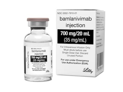 Una imagen del medicamento Bamlanivimab proporcionada por la farmacéutica Eli Lilly.