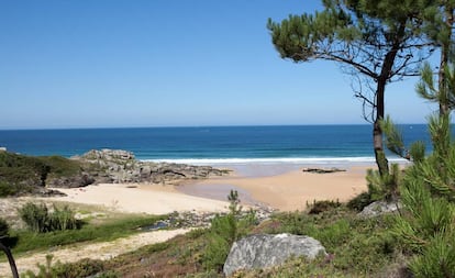 Playa del Dique, en Porto do Son (A Coruña).