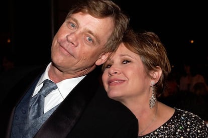 Hamill e Fisher em junho de 2005