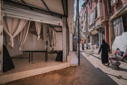 Uno de los locales habilitados para el centro de emergencias en el campamento de refugiados.