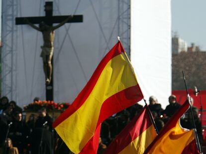 Manifestación en favor de la familia cristiana el pasado mes de diciembre en Madrid.