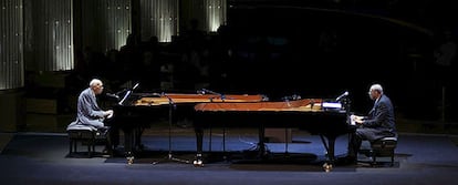 Bebo y Chucho Valdés, anoche en el Teatro Real de Madrid