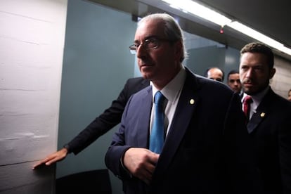 O presidente da Câmara, Eduardo Cunha, nesta quinta-feira em Brasília.