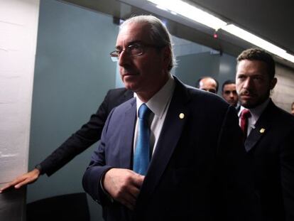 O presidente da Câmara, Eduardo Cunha, nesta quinta-feira em Brasília.