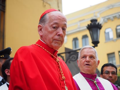 El entonces cardenal Juan Luis Cipriani en Lima, Perú, en 2016.