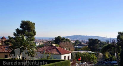 Vistas de la ciudad de Barcelona desde el palacete, situado en una de las zonas más distinguidas de la ciudad condal.