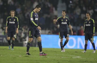 Cristiano Ronaldo and teammates react to going 2-0 down at Celta Vigo on Wednesday night.