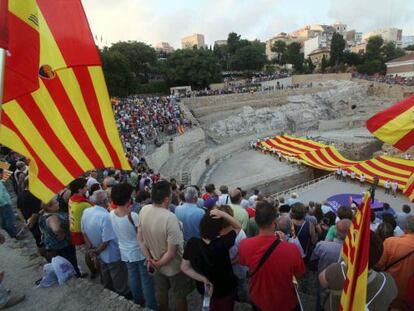 Acto de Societat Civil en Tarragona la Diada de 2014. 