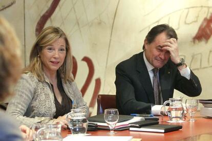 Regional premier Artur Mas and his deputy, Joana Ortega.