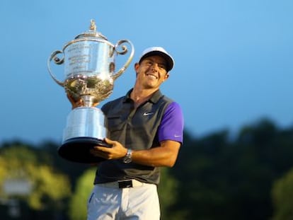 McIlroy celebra su victoria.