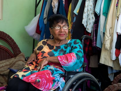 Cristina Francisco, fundadora del Círculo de Mujeres con Discapacidad (Cimudis) de República Dominicana, en casa de una amiga en Santo Domingo, el pasado mes de abril.