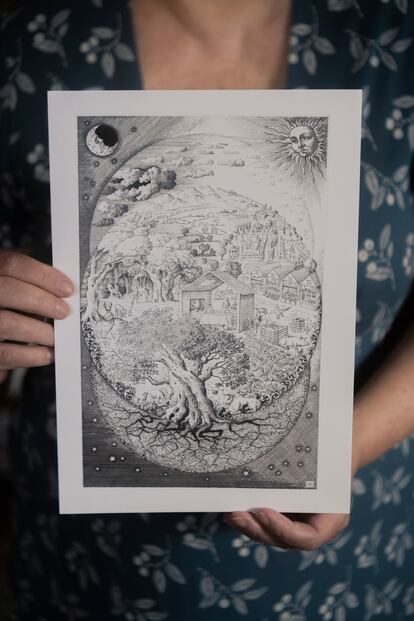Carolyn Steel, autora de 'Ciudades hambrientas', muestra una ilustración
de su nuevo libro, Sitopia.