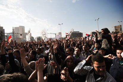 Manifestación en El Cairo para protestar contra el presidente egipcio Morsi.