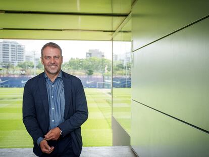 El nuevo entrenador del Barça, Hansi Flick, ayer en la Ciudad Deportiva Joan Gamper.