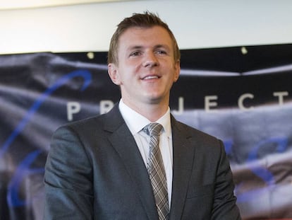 James O’Keefe durante evento em 2015.