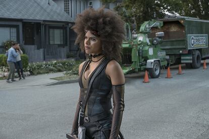 Zazie Beetz, como la antiheroína Domino en 'Deadpool 2'.