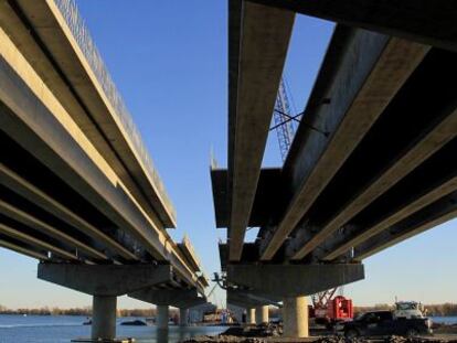 Puente A-30 en Quebec (Canad&aacute;) en cuya construcci&oacute;n participa ACS. 