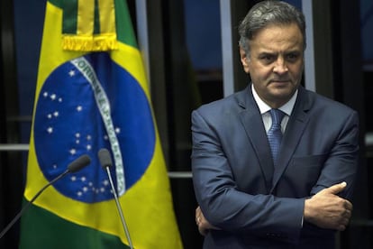 El senadorbrasileño Aécio Neves en una foto de archivo de julio de 2017.
