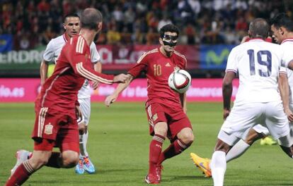 F&aacute;bregas, en el partido ante Costa Rica.