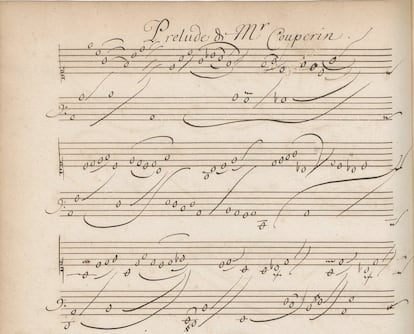 Comienzo de uno de los característicos ‘préludes non mesurés’ de Louis Couperin copiados en el conocido como 'Manuscrito Bauyn', la principal fuente que ha conservado su música.