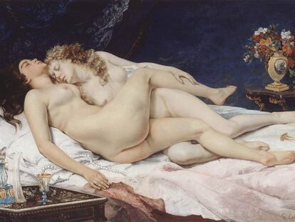 <i>El sueño</i> (1866), de Gustave Courbet.