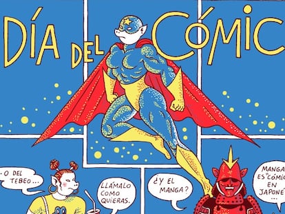 Detalle del cartel de Magius para el Día del Cómic 2022.