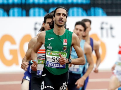 Mohamed Katir, en el campeonato de España de atletismo de pista cubierta, en febrero pasado.