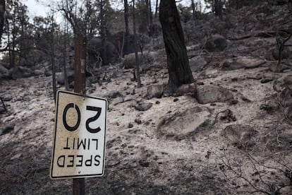 A mediodía del sábado, según el Servicio Forestal del Parque, solo permanecía controlado el 5% del incendio, que ya ha destruido nueve edificaciones y amenaza con afectar a otras 4.500.