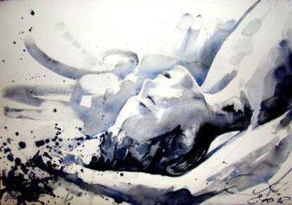 'Dissolving', aquarel·la d'Anna Dart.