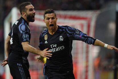 Cristiano celebra el gol del 1-1.