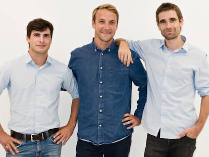 Quentin Le Brouster, Thibaud Hug de Larauze y Vianney Vaute, fundadores de Back Market.