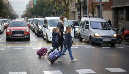 El carrer d'Aragó, una de les vies amb més trànsit a Barcelona.