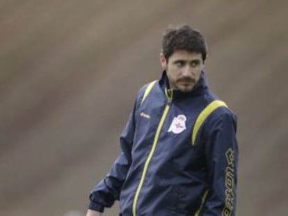 V&iacute;ctor S&aacute;nchez del Amo dirigiendo su primer entrenamiento con el Deportivo.