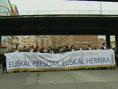 Manifestación abertzale en Bilbao