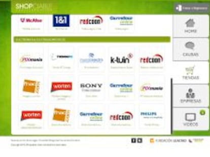 La gran distribución se fija en el primer portal solidario de ventas