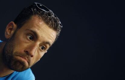 Nibali, en una comparecencia ante la prensa al empezar la Vuelta