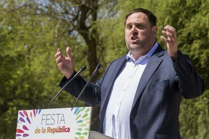 El vicepresident del Govern, Oriol Junqueras, al parc de la Ciutadella.