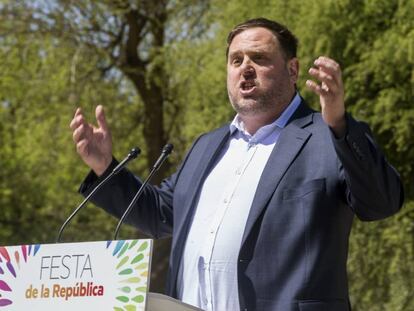 El vicepresident del Govern, Oriol Junqueras, al parc de la Ciutadella.