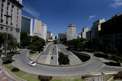 Centro da capital de São Paulo onde o Governo do Estado prorrogou até 22 de abril a quarentena.