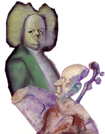 Bach y Casals, por Sciammarella.