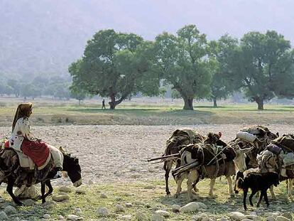 Una nómada de la etnia qashqai, en la provincia iraní de Fars.