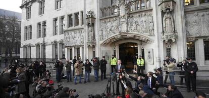 El fiscal general del Reino Unido, Jeremy Wright, ayer ante el Tribunal Supremo.