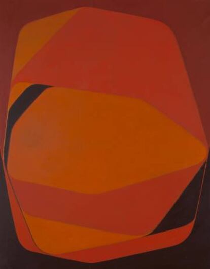 'Orizontes (Or en Safran)', de Pablo Palazuelo (1967), de la colección del Museo Universidad de Navarra. |