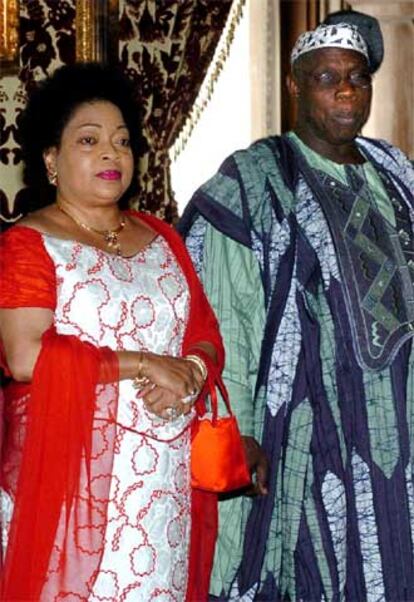 Stella Obasanjo junto a su esposo, el presidente de Nigeria, el pasado mes de septiembre.