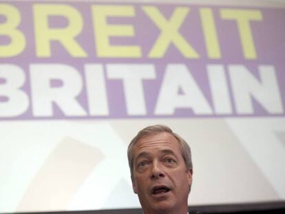 Nigel Farage, líder del UKIP, aquest dilluns a Londres.