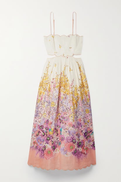 Si buscas un vestido romántico y ultra femenino, te encantará este diseño de Zimmerman con un estampado floral irresistible, una espalda con cordones tipo corsé y aberturas.

695€