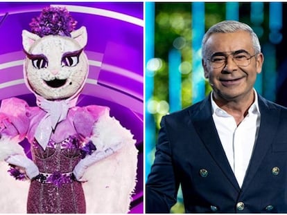 Gatita, una de las máscaras de 'Mask Singer', y Jorge Javier Vázquez, presentador de 'Supervivientes'.